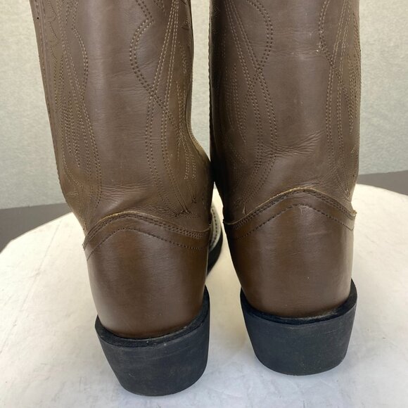 Justin Brown Leather Western, Cowboy  Boots JB1100 Mens Size 10.5  EE main image 9